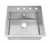 Glacier Bay Professional 23" Drop-In Stainless Steel Kitchen Sink w/Accessories