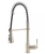 AKDY Spring Neck Pull-Down Sprayer Kitchen Sink Faucet in Brushed Nickel KF0011