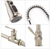 AKDY Spring Neck Pull-Down Sprayer Kitchen Sink Faucet in Brushed Nickel KF0011