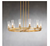 Damitri 12-Light Brushed Gold Industrial Vintage Wheel-Shape Chandelier