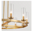 Damitri 12-Light Brushed Gold Industrial Vintage Wheel-Shape Chandelier