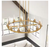Damitri 12-Light Brushed Gold Industrial Vintage Wheel-Shape Chandelier