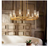 Damitri 12-Light Brushed Gold Industrial Vintage Wheel-Shape Chandelier