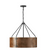 Aiwen 4-Light 22.44" Round Rustic Chandelier Island Farmhouse Drum Hanging Light