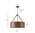 Aiwen 4-Light 22.44" Round Rustic Chandelier Island Farmhouse Drum Hanging Light