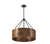 Aiwen 4-Light 22.44" Round Rustic Chandelier Island Farmhouse Drum Hanging Light