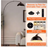 BICIK 71 in. Modern Brown Arc Dimmable Floor Lamp with Adjustable Hanging Shade