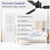 Breezary Hector II 42 in. Indoor Black Color-Changing LED Ceiling Fans (2-Pack)
