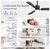 Breezary Hector II 42 in. Indoor Black Color-Changing LED Ceiling Fans (2-Pack)