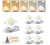 Amico 4 in.Adjustable 6-Pack Canless LED Recessed Ceiling Light 1050 LM Dimmable