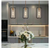 LNC Modern 1-Light Black Brass Island Pendant Bottle Clear Glass Shade LED Light