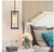LNC Modern 1-Light Black Brass Island Pendant Bottle Clear Glass Shade LED Light