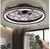 19 in Indoor Black Caged Enclosed Ceiling Fan w/LED Light, Remote, & App Control