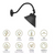 10" 42-Watt, 4000 Lm LED Black Angle Shade Gooseneck Barn Light with Photocell