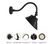 10" 42-Watt, 4000 Lm LED Black Angle Shade Gooseneck Barn Light with Photocell