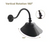 10" 42-Watt, 4000 Lm LED Black Angle Shade Gooseneck Barn Light with Photocell