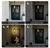 Rottogoon Adjustable Gold Semi Flush Mount Ceiling Light with Green Glass Shade