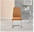 Furniturebox Lorenzo Tan Faux Leather Silver Leg Dining Chair, Set of 2