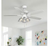 Hampton Bay Rockport 52 in. LED Matte White LED Ceiling Fan with Light kit