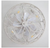 MOKSILED 18"Indoor Elegant White Gold Flush Mount Caged Ceiling Fan with Remote
