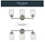Kichler Winslow 21.5" 3-Light Brushed Nickel Vanity Light w/Clear Seeded Glass