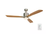 KICHLER Ridley II 52" Indoor Brushed Stainless Steel Ceiling Fan w/Wall Control