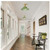 aiwen 9.84" 1-Light Vintage Flower Semi-Flush Mount Ceiling Lamp w/ Green Shade