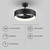 Artika Aiden 24 in. Indoor Black 8 CCT Integrated LED Ceiling Fan with Remote