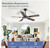 Depuley 42" 5-Blade Black & Walnut Indoor/Outdoor Fan with Light & Remote