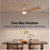 48" Integrated LED Indoor 6-Speed Smart Timing Light Ceiling Fan with Remote