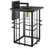 HB Glenfield Large 19" 1-Light Black Outdoor Sconce w/Seeded Glass (PLEASE READ)