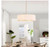 MLiAN 24 in. 5-Light Gold Pleated Drum Chandelier with White Fabric Shade