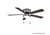 Hampton Bay Hugger 52 in. LED Indoor Pewter Gunmetal Ceiling Fan with Light Kit