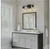 YANSUN 15.75" 3-Light Matte Black Modern Vanity Light w/Square Clear Glass Shade