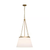 ALORA MOOD Speakeasy 18 in. 1-Light 60-Watt Aged Gold/White Linen Pendant Light
