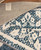 8 ft x 10 ft Navy Vintage Floral Pinted Washable Area Rug