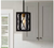Home Decorators 1-Light Matte Black Mini Pendant Rectangular Cage Hanging Light