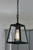 Home Decorators 1-Light Matte Black and Glass Mini Pendant