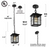 LNC Modern Farmhouse Black Outdoor Hanging Lantern 1-Light Coastal Pendant