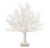 Lighted LED Frosted White Tabletop Tree - 20.500 x 4.500 x 4.380