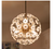 Modern Gold Sputnik Chandelier, 6-Light Pendant Light Fixture with Flower Glass