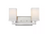 Tidal 13.25" 2-Light Brushed Nickel Vanity Light w/Matte Opal Glass- PLEASE READ