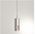 Hampton Bay Hensley 4.75 in. W x 11 in. H 1-Light Satin Nickel Mini Pendant