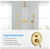 Single Handle 3-Spray Round Shower Faucet 2 GPM w/High Pressure and 4-Body Spray