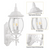 Outdoor 3-Light White Aluminum Wall Sconce with Clear Glass Shade