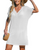 CUPSHE Women's V-Neck Button Pocket Cover-Up Dress - Small - White