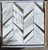 Calacatta 13.3" x 10.82" Polished Marble & Brass Mosaic Wall Tile- 0.99 sq. ft.