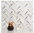 Calacatta 13.3" x 10.82" Polished Marble & Brass Mosaic Wall Tile- 0.99 sq. ft.