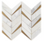 Calacatta 13.3" x 10.82" Polished Marble & Brass Mosaic Wall Tile- 0.99 sq. ft.