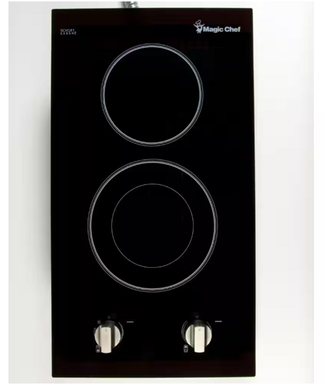 Magic Chef 12" Radiant Electric Ceramic Glass Cooktop, Chipped Corner PLS READ